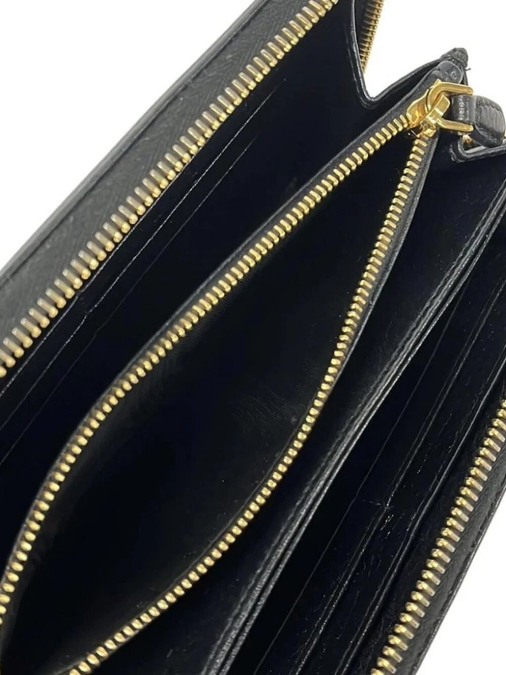 PRADA - Black Leather Long Wallet - Picture 4 of 6